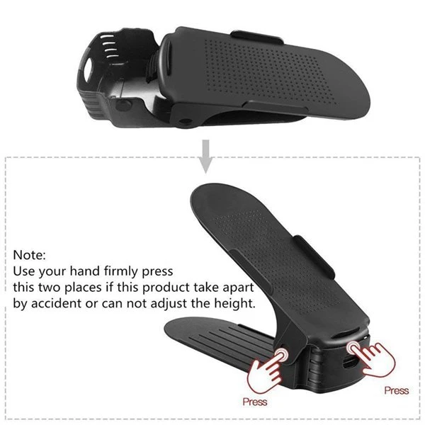 

Plastic Simple Shoe Rack Adjustable Storage Shoe Rack DIY Creative Simple Plastic Double Shoe Rack Save Space, Shoe Storage Rack