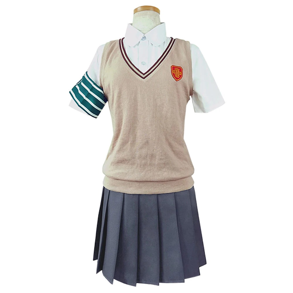 

Anime A Certain Scientific Railgun Misaka Mikoto/Shirai Kuroko Cosplay Costume Dress School Uniform Top Skirt Outfits