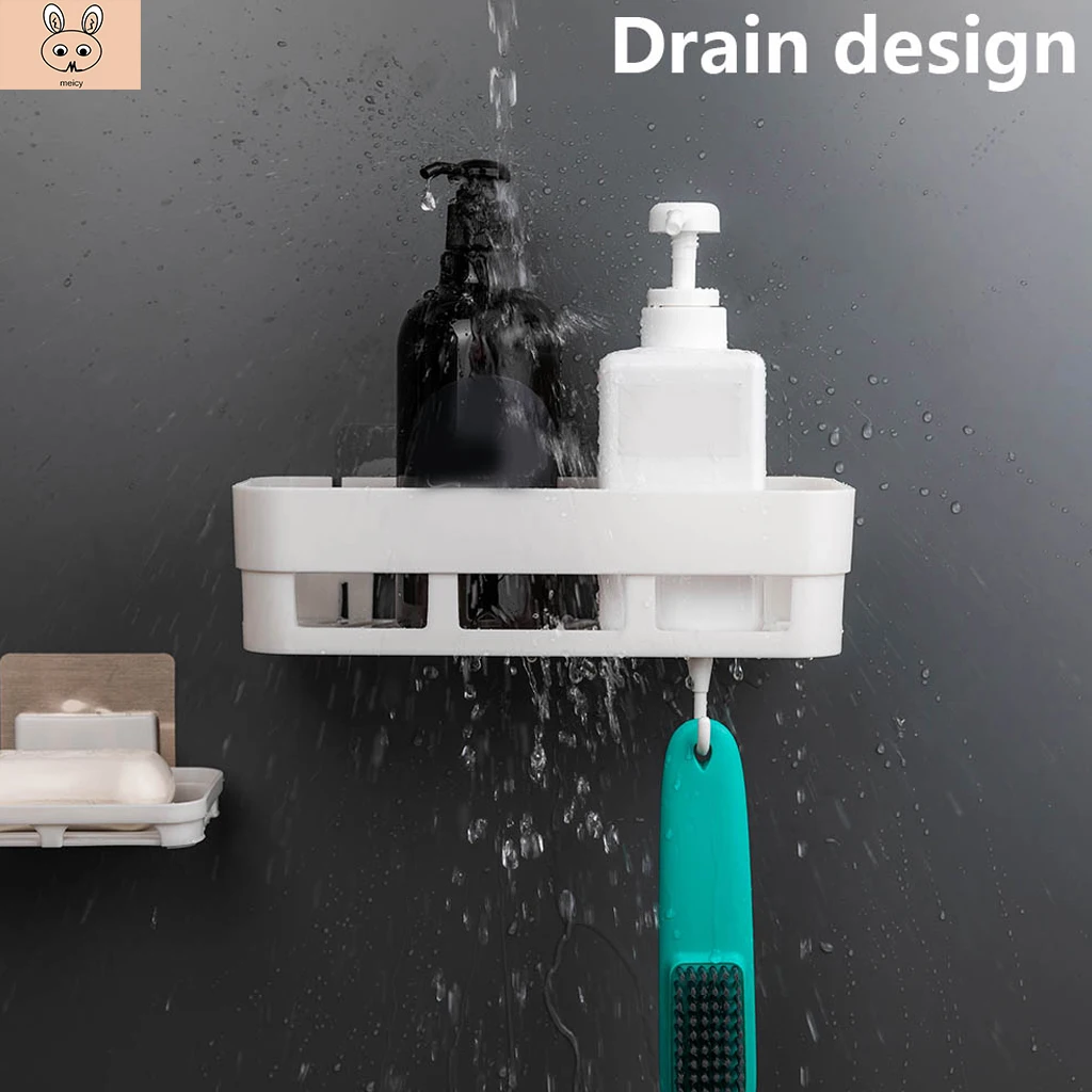 4 шт. Пластиковая Полка для ванной комнаты гель душа шампунь держатель хранения