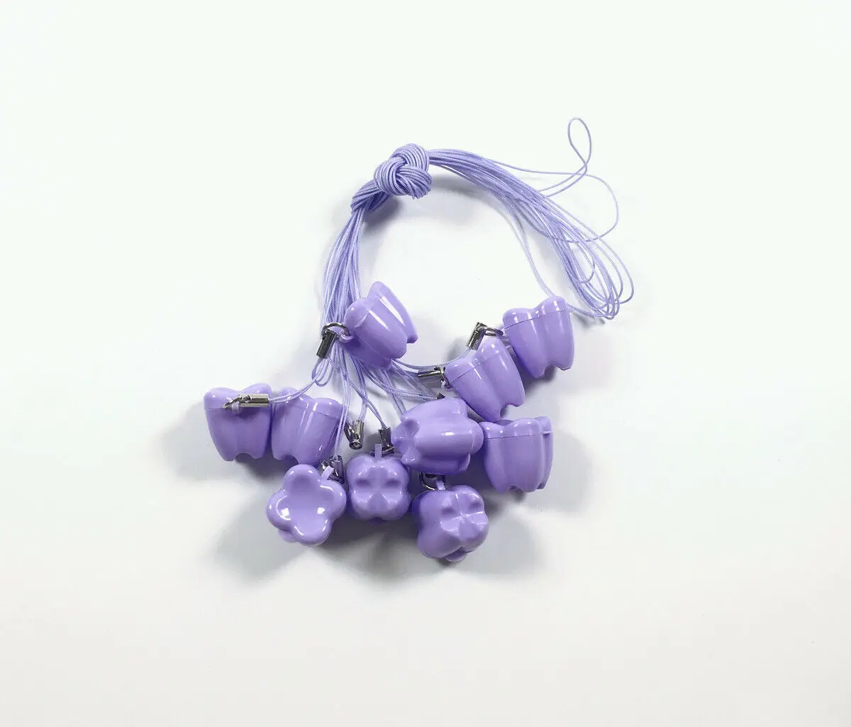 

Dental Milk Teeth Holder Box Plastic Necklace Baby Kid Toy Award Souvenir Purple