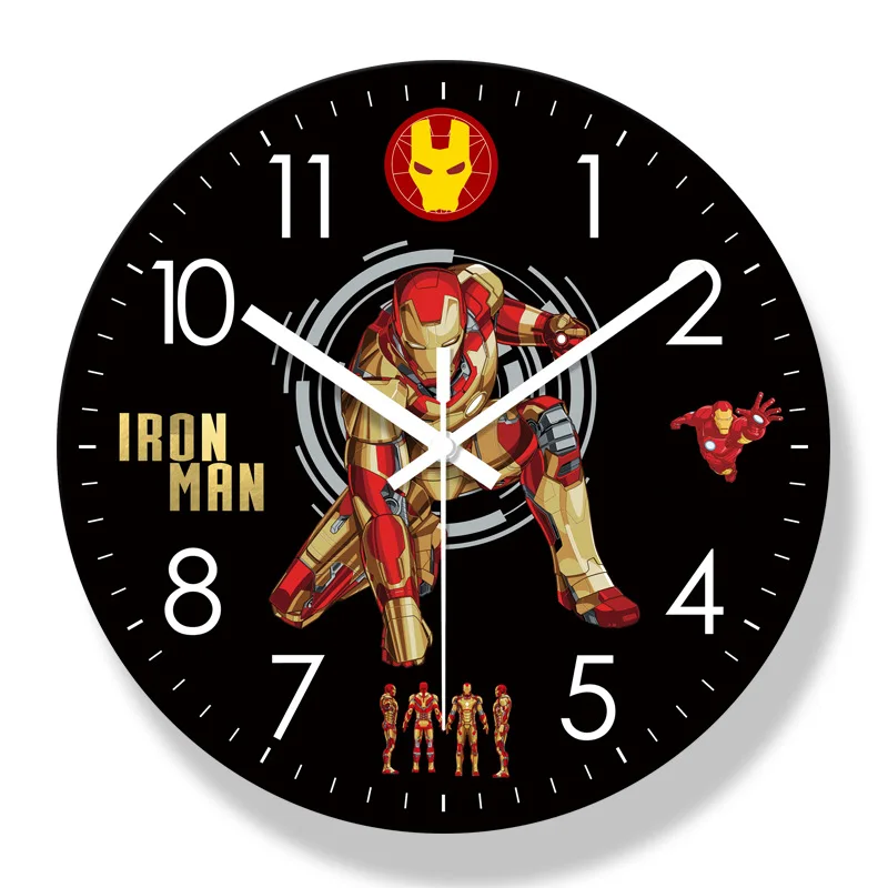

Marvel hero wall clock cartoon digital wall clock Modern Design Wall Art Home Decor Gifts Teen room decoration
