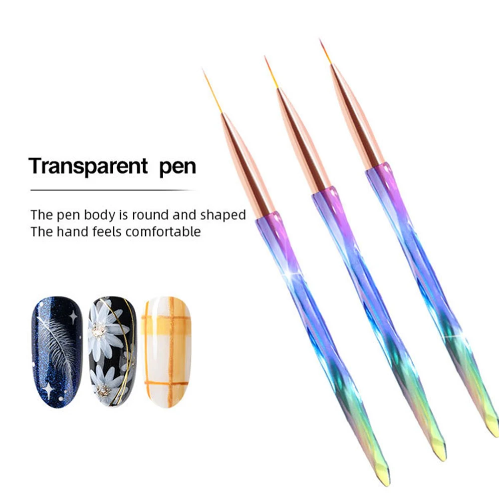 3 шт инструмент для маникюра рисования ногтей французские линии Полоска цветок