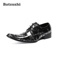 batzuzhi fashion leather shoes men lace up black genuine leather dress shoes business formal shoes sapato masculino big size 12