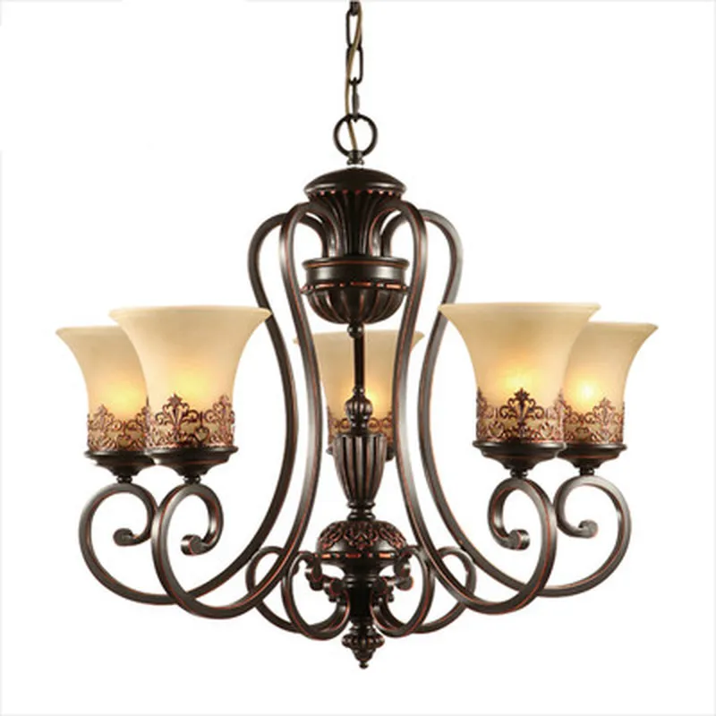 Роскошный классический железная люстра освещение для гостиной спальни