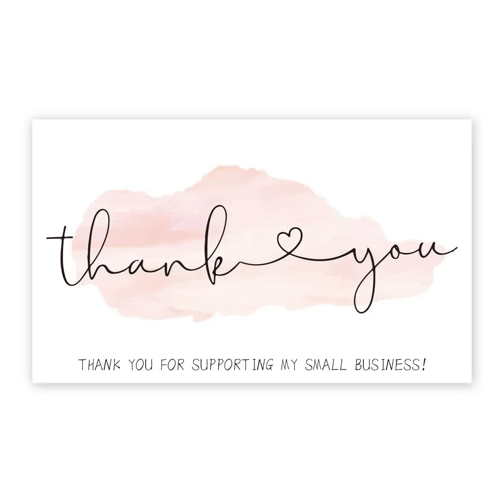 

30PCS 9*5.4cm Thank You Order Card Custom Gift Thank You Card Enterprise Store Business Decoration Wholesale