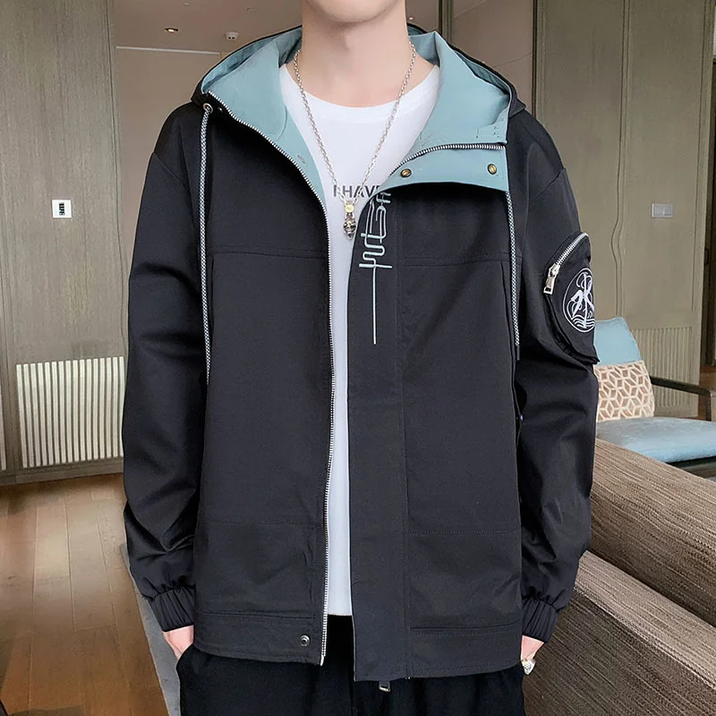 

2021 spring jacket men's Korean fashion work jacket men's personality handsome men's fashion casual Top Men