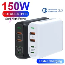 URVNS GaN 150W USB C Charger Quick Charge 4.0 3.0 QC4.0 QC PD3.0 PD USB-C Type C Fast USB Charger For Macbook Pro iPhone Xiaomi