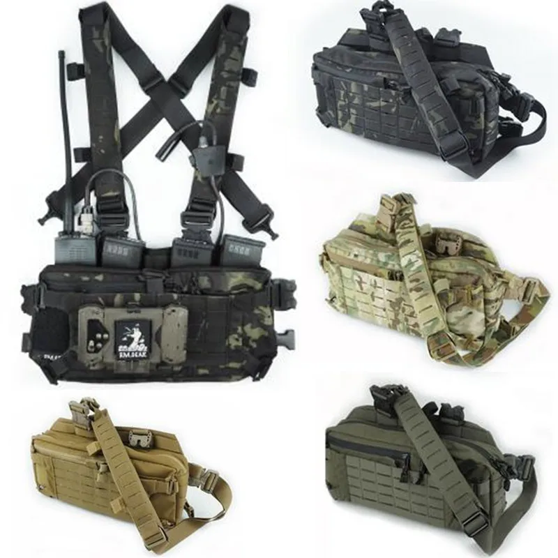 

DM Military Tactical Gear Chest Rigs Vest Multifunctional Bag