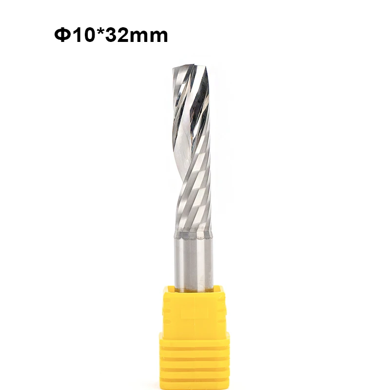 

3pcs Shank 10mm Single Flute CNC Router Bits One Flute Spiral End Mills Carbide Milling Cutter Spiral PVC Cutter CEL 32/42/52mm