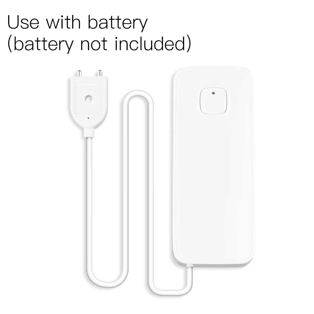 With Battery WiFi Smart Flood Sensor Water Leakage Detector Flood Overflow Alert Security Alarm System Tuya/Smart Life App Remote Control - Цвет: With Battery