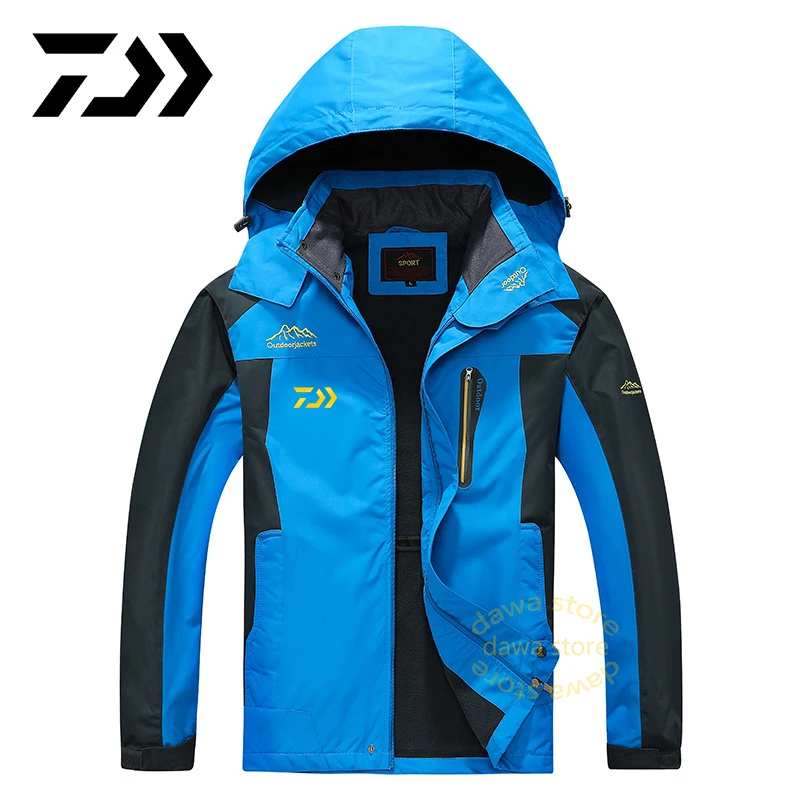 

Daiwa Spring Autumn Fishing Jacket Waterproof Loose Hooded Fishing Clothes for Men Outdoor Sports Thin Windproof Fishing Clothes