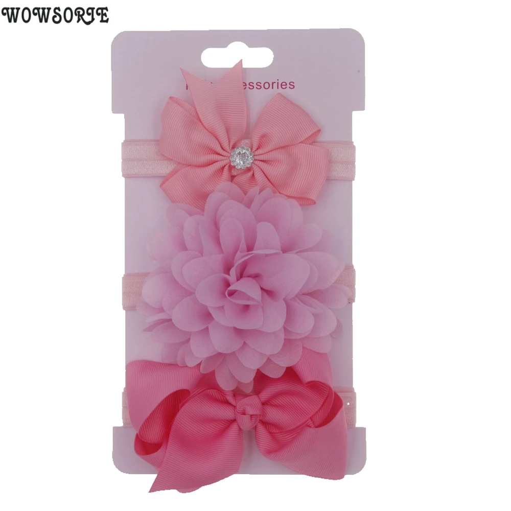 2019 Набор детских повязок на голову для девочек эластичная Цветочная повязка