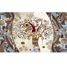 Древо жизни Густава Климта Пейзаж настенное искусство алмазная живопись полная квадратная круглая 3D Алмазная вышивка