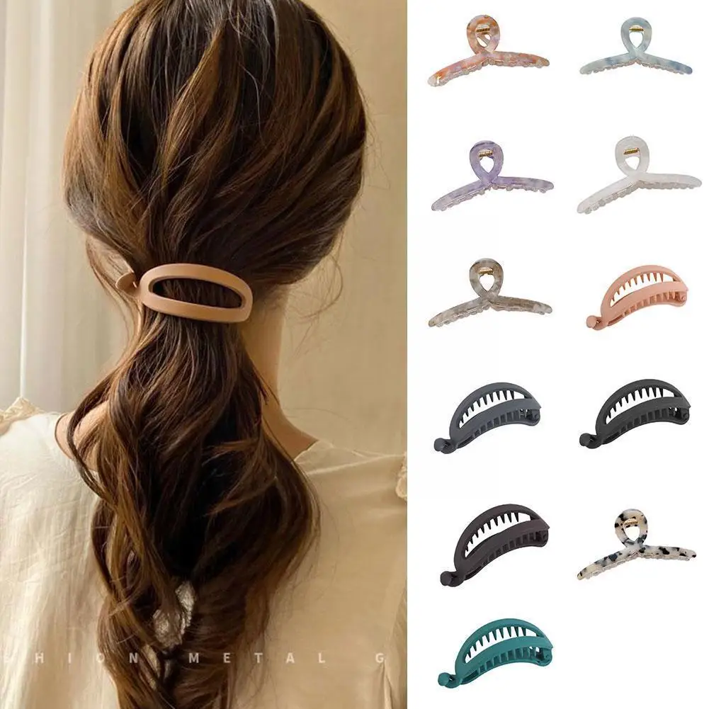 

Изысканные корейские элегантные заколки для волос из ацетата винтажные аксессуары для волос матовые Модные женские заколки для волос иску...