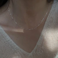 geometric rice necklace female new light luxury small clavicle chain simple temperament cold wind