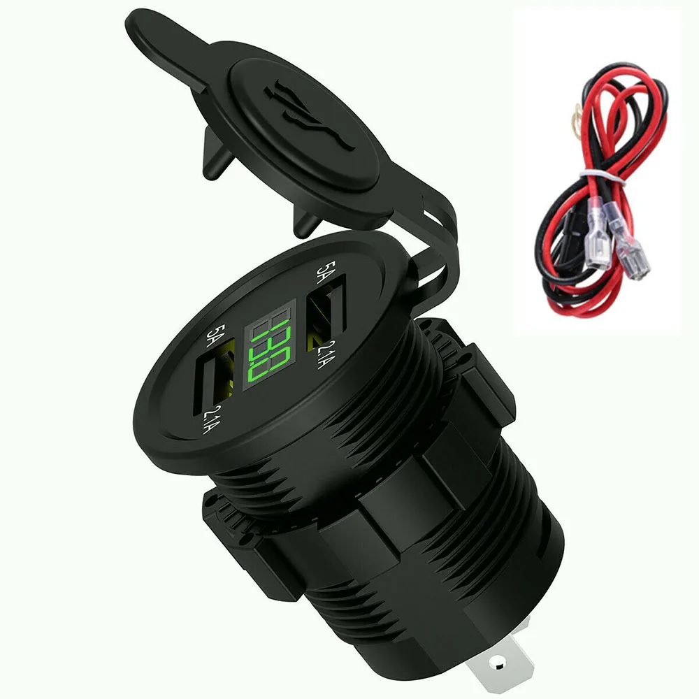 Зарядное устройство с двумя портами USB розетка 60 см 10 А замена провода