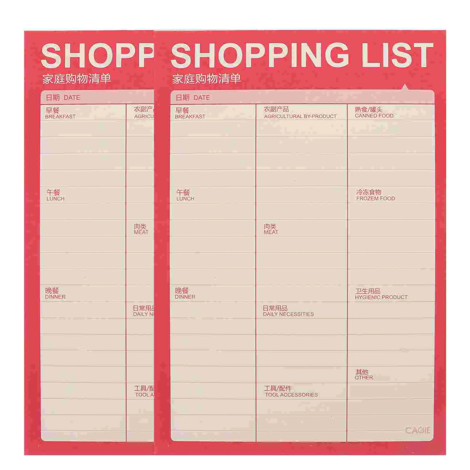 

2pcs Memo Pads Practical Convenient Tearable Planners Daily Shopping List Books