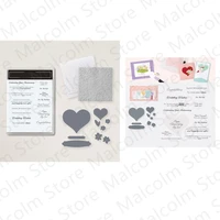 love happiness metal cutting dies and clear stamps for scrapbooking decor embossing template greeting card handmade 2022 new