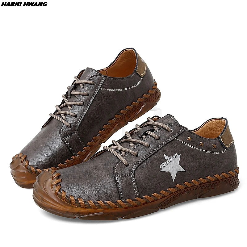 

New men's shoes real leather men's casual shoes fashion top quality driving moccasin loafers men's flat shoes 38-47 wholesale