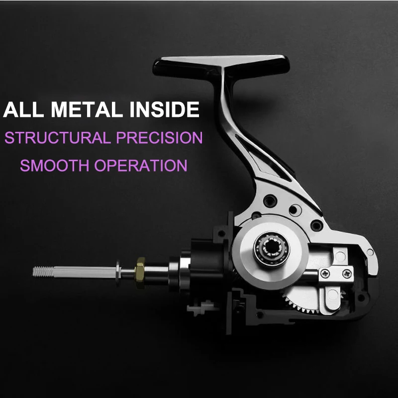 LA 2000-7000 серия Рыболовная катушка черного и серебристого цвета все металлические