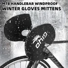 Рукавицы для шоссейного велосипеда, варежки для снегоходаквадроциклавелосипеда-внедорожника, велосипедные варежки с теплой флисовой подкладкой, ветрозащитные зимние перчатки для руля горного велосипеда, варежки