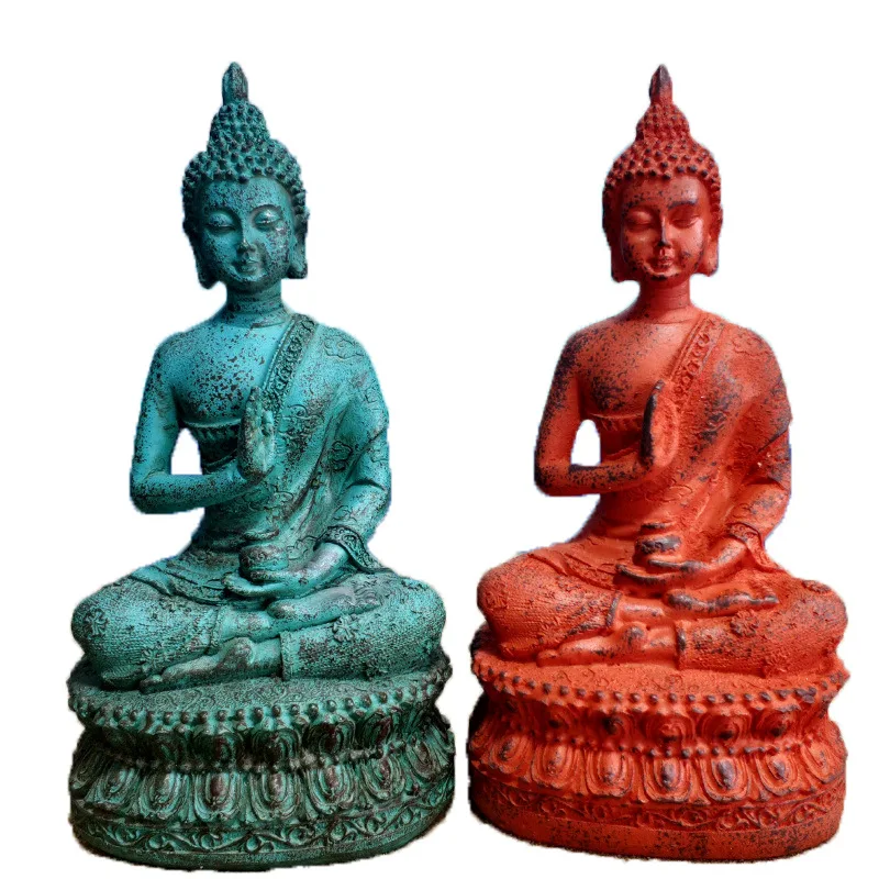 Модные Красочные шакья Мани скульптура Будды статуя медитация антикварное