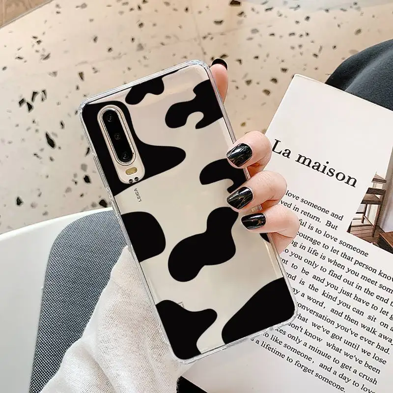 

cow Phone Case Transparent for Samsung A71 S9 10 20 HUAWEI p30 40 honor 10i 8x xiaomi note 8 Pro 10t 11