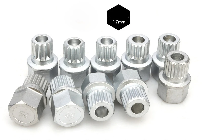 

10PCS for BMW 1 3 5 6 7 Series Mini X1 X2 X3 X4 X5 X6 Disassembly Repair Tools Car Anti-theft Wheel Bolt Lock Nut Key