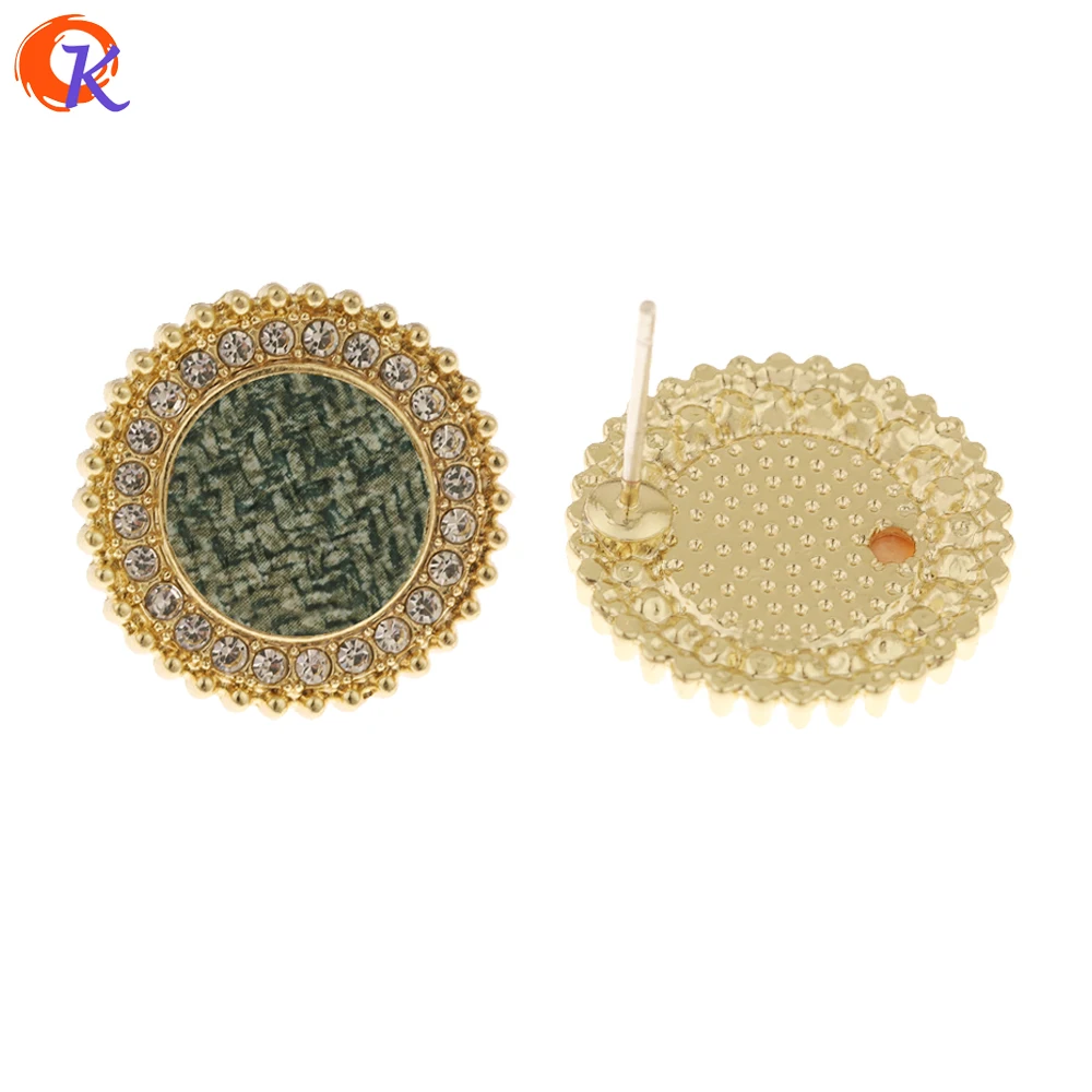 

Cordial Design 50Pcs 18*18MM Jewelry Accessories/Earrings Stud/Round Shape/Leather Effect/DIY Making/Hand Made/Earring Findings
