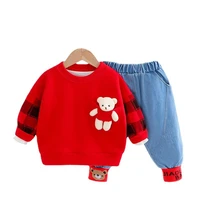 new spring autumn toddler casual clothes boy baby girl t shirt pants 2pcssets kids cartoon costume children fashion sport suits