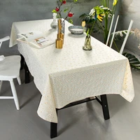 1pc rectangle freshing tablecloth daisy floral photo background cloth round tea table cover cotton fabric with tassel