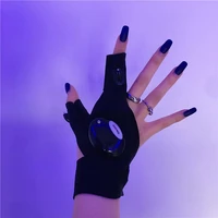 nicemix led half finger light gloves cool function men and women can bring fabric is breathable cotton
