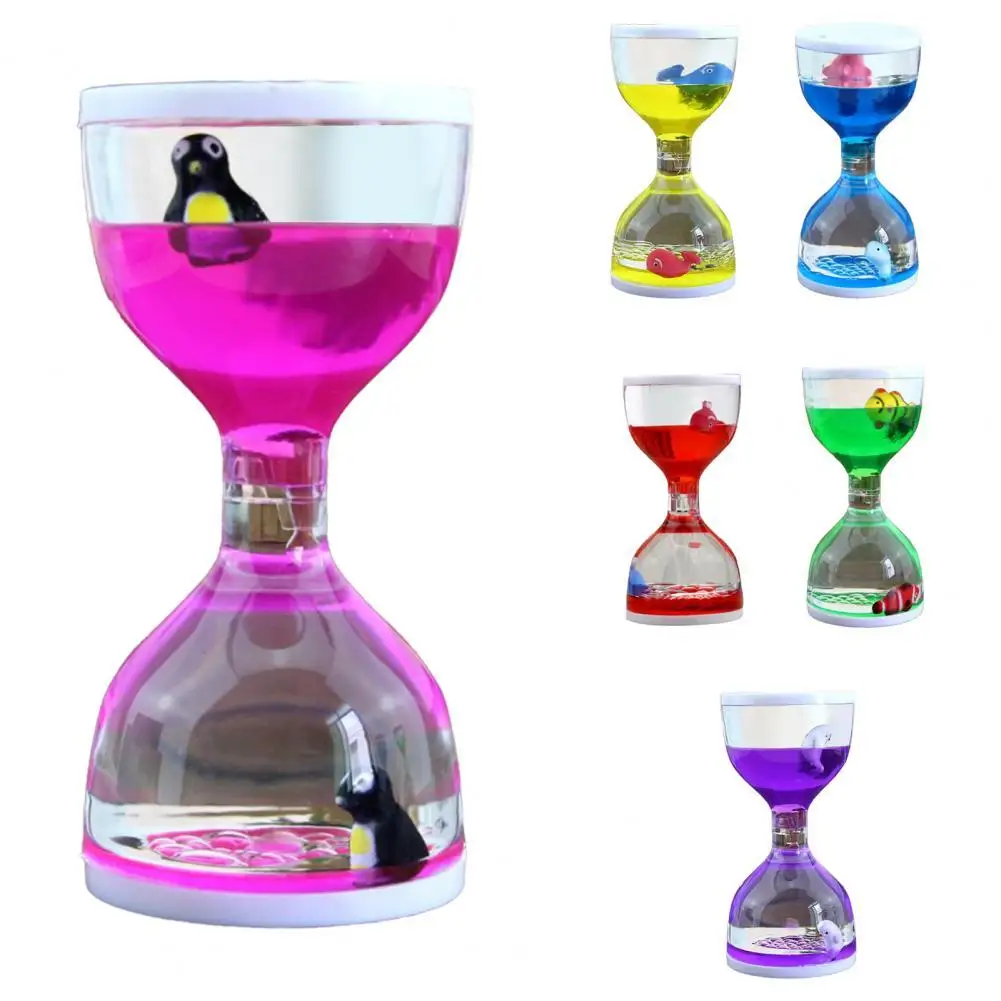 

Hot Sales!! Timer Toy Exquisite Leak-Proof Joyful Moving Drip Oil Hourglass Model for Desktop