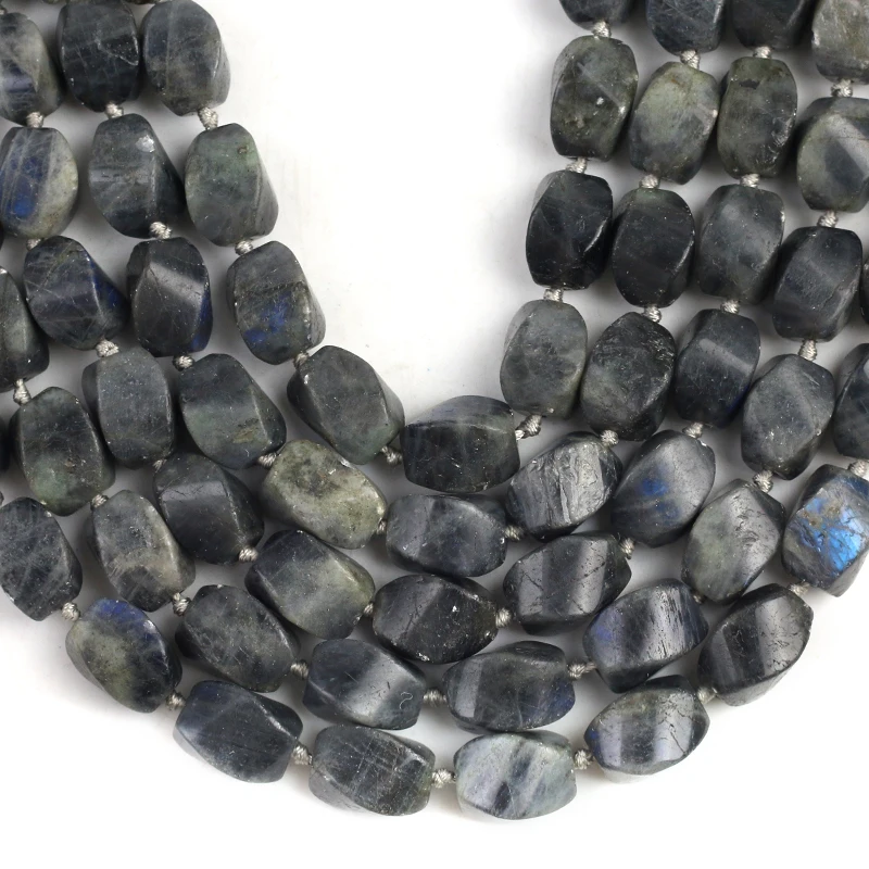 

15*22mm Natural Irregular Spectrolite Loose Spacer Beads For Jewelry Making DIY Necklace Bracelet Accessories 15Inches