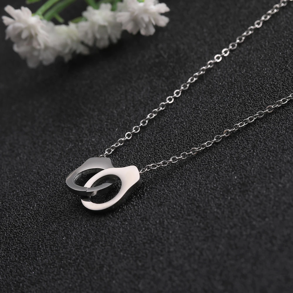 Teamer из нержавеющей стали браслет ожерелье серьги кольца для женщин наручники