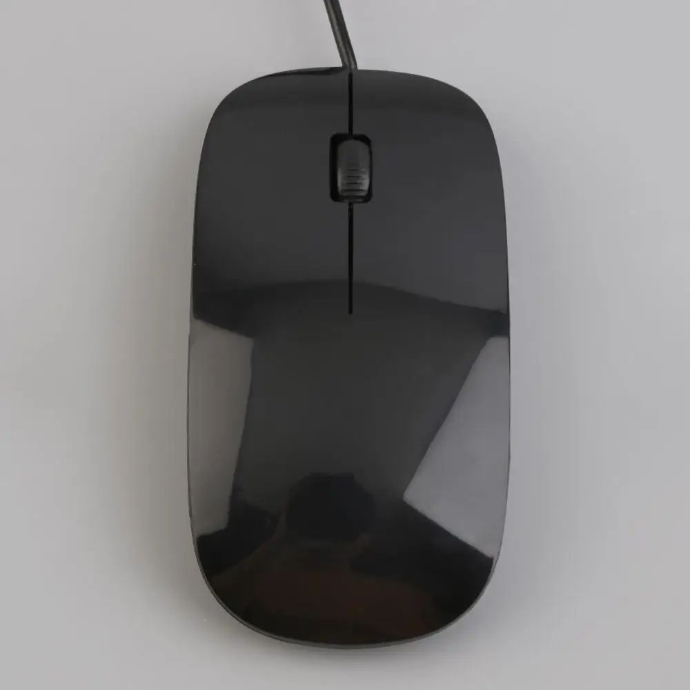 2,4 ГГц 3D 1200 точек/дюйм, Проводная оптическая мышь Ультра тонкая 4 цвета высокого качества мыши USB для ПК ноутбука - Цвет: Black