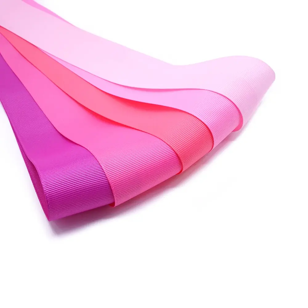 38 MM Width 100% polyester 1.5 inch solid plain Grosgrain Ribbon 50Y pink color | Дом и сад