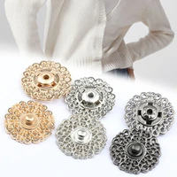 5 sets metal concealed buttons snowflake hollow mother and son button for sweatersuitcoat windbreaker jacket sewing materials