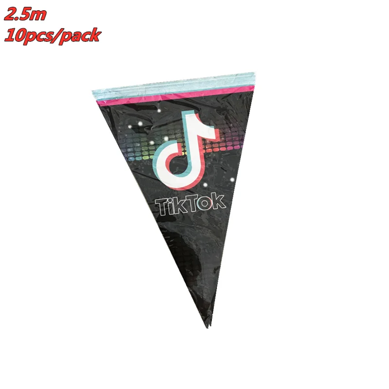 83 Uds TIK fiesta de m&uacute;sica placas mantel beb&eacute; ducha suministros de decoraci&oacute;n para fiesta de cumplea&ntilde;os bandera tazas, servilleta desechable de vajilla-1