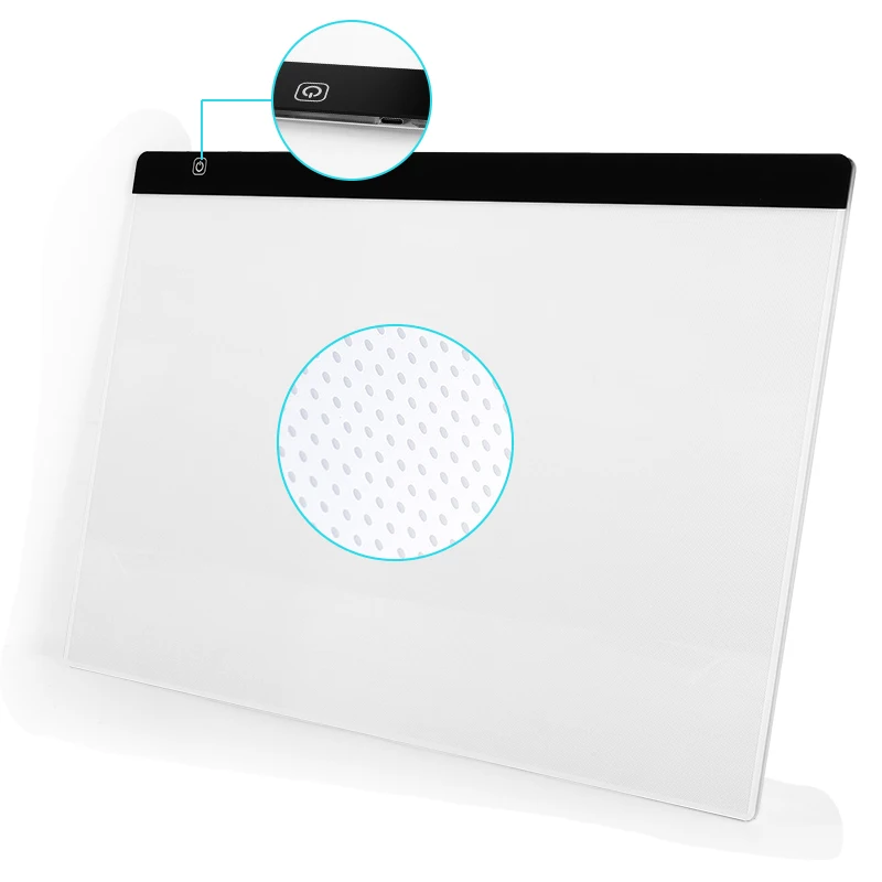 Tablette graphique numérique LED A2, Six niveaux de gradation, Pad lumineux pour peinture, panneau de traçage, accessoires de peinture diamant