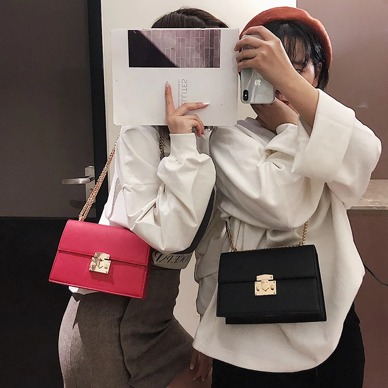 Хит продаж модная Маленькая женская сумка Сумки из искусственной кожи с цепочкой