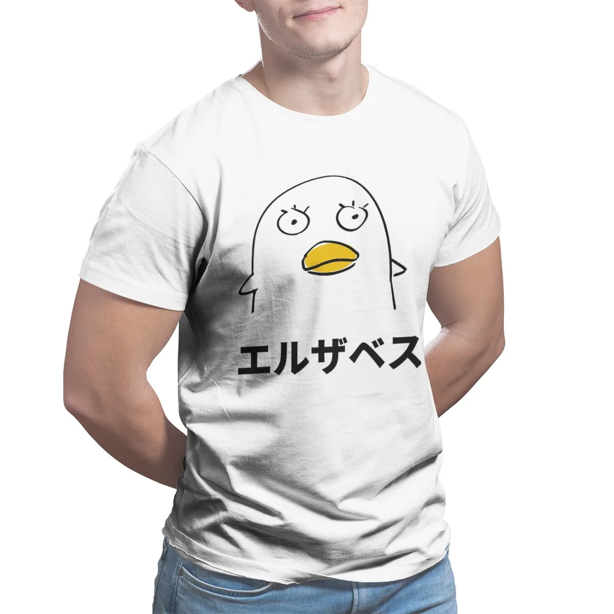 Футболка мужская с короткими рукавами аниме красная рубашка рисунком гинтама