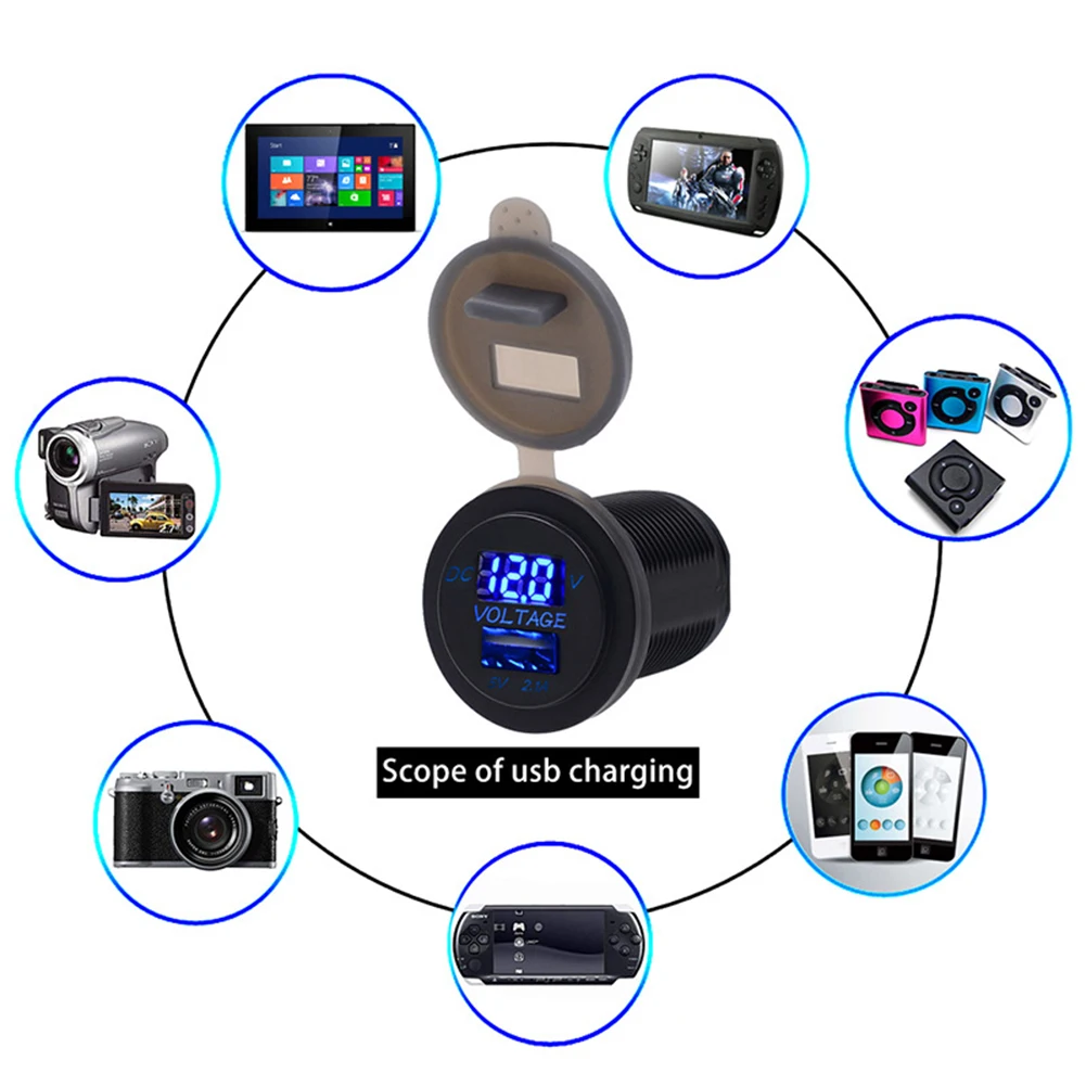 Универсальное автомобильное usb-устройство для зарядки телефона 12/24 в
