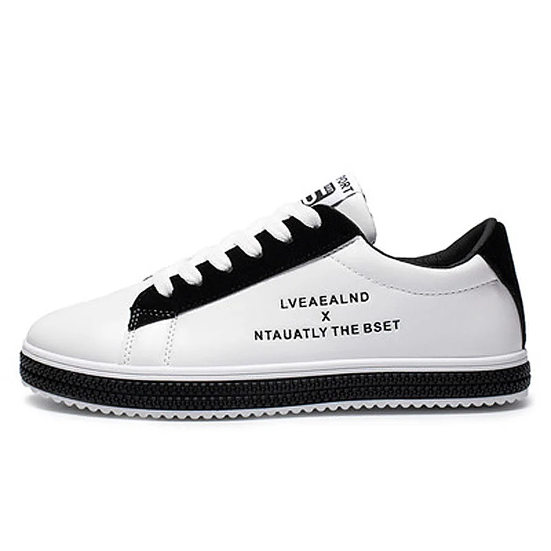 

White and red sneakers leather men shoes korea style boys school sneakers male comfortable autumn shoes 2021