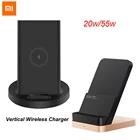 Вертикальное Беспроводное зарядное устройство Xiaomi, Максимальная зарядка со вспышкой 20 Вт55 Вт, Совместимость с Qi, несколько безопасных горизонтальных подставок для Mi 9 (20 Вт) MIX 2S