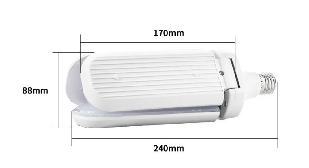 Сверхъяркая светодиодная Складная Лампа в виде листьев 40 Вт 60 E27 светильник