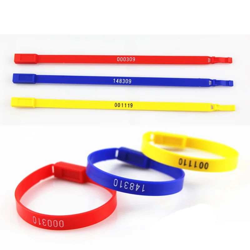 100 шт. одноразовые пластиковые защитные уплотнения самоблокирующиеся стяжки