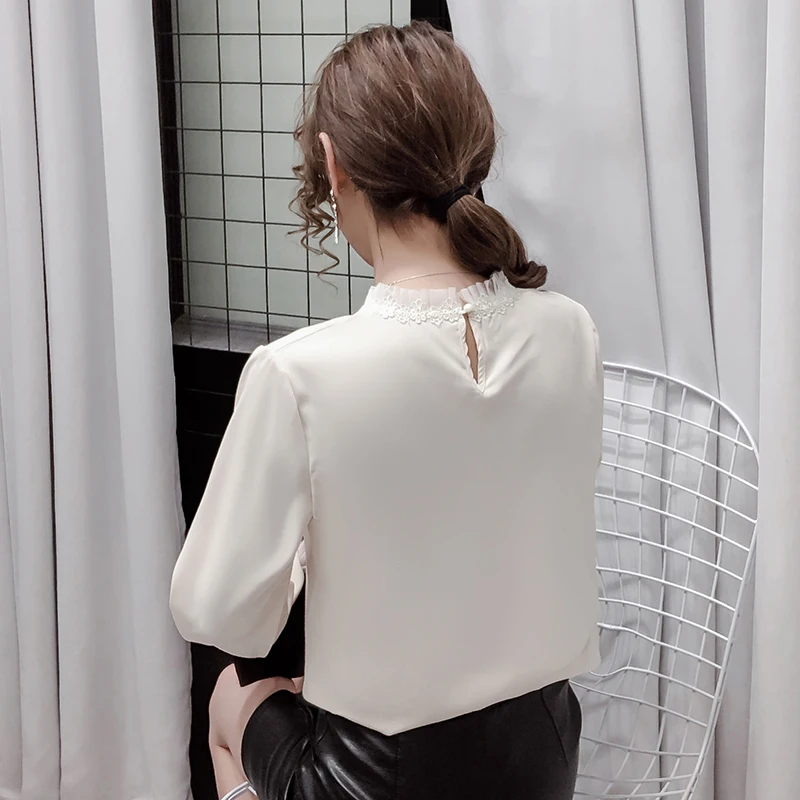 

Fashion women's tops 2021 spring new all-match bottoming shirt temperament loose shirt western style small shirt