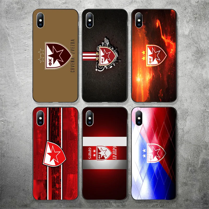 Чехол для телефона FC Crvena Zvezda iPhone XR 11 Pro XS Max X 5 5S силиконовый чехол черный DIY iphone 7 8 6 S