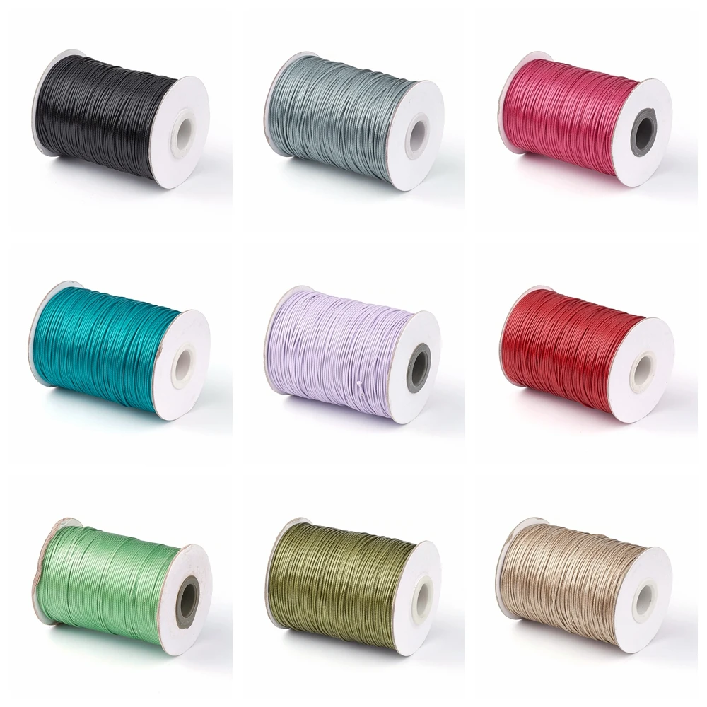 1 мм корейский вощеный полиэфирный шнур для плетения ожерелья браслета DIY